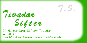 tivadar sifter business card